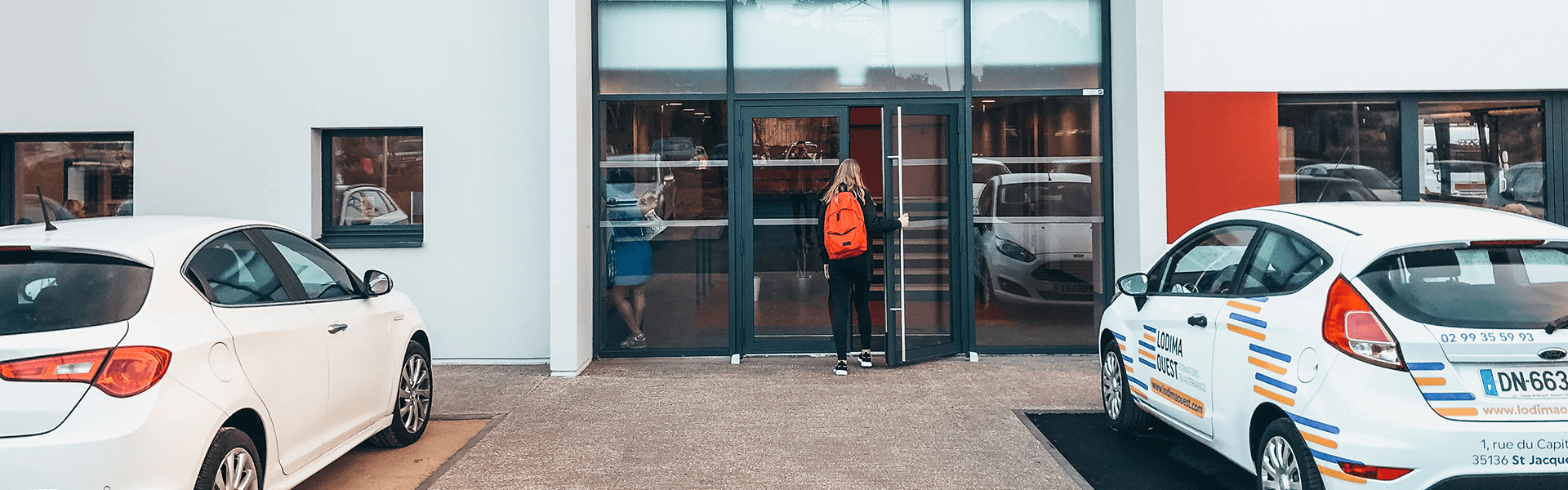 Porte d'entrée du campus rennais de Lodima Ouest